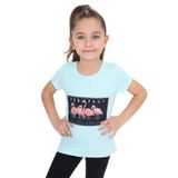 TOONTOY Kız Çocuk Flamingo Baskılı Tişört Mint Yeşili 6 Yaş, 6 Yaş, 11007-, Mint Yeşili, Kız Çocuklar