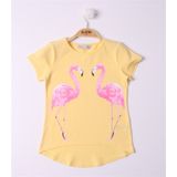 Toontoy Kız Çocuk Flamingo Baskılı Tişört