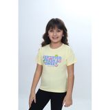 Toontoy Kız Çocuk Fresh&sweet Meyve Baskılı Tişört - Açık Sarı - 4 Yaş