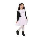 Toontoy Kız Çocuk Garni Detaylı Baskılı Elbise Pembe 8-9 YAŞ