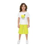 Toontoy Kız Çocuk Garni Kalp Baskılı Kaprili Takım Açık Yeşil 5 YAŞ