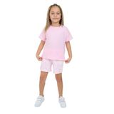 Toontoy Kız Çocuk Garni ve Üst Çiçek Baskılı Şortlu Takım Açık Pembe 6 YAŞ