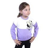 Toontoy Kız Çocuk Garnili Baskılı Sweatshirt Lila 3 YAŞ