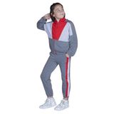 Toontoy Kız Çocuk Garnili Eşofman Takım - 8 Yaş - Antrasit Melanj