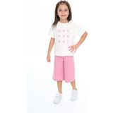 Toontoy Kız Çocuk Garnili Heart Baskılı Kaprili Takım