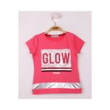 TOONTOY Kız Çocuk Glow Baskılı Tişört Gri Melanj 8 Yaş, 8 Yaş, 10746-1, Gri Melanj, Kız Çocuklar