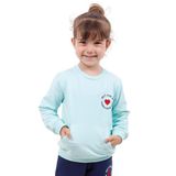 TOONTOY Kız Çocuk Göğsü Kalp Nakışlı Sweatshirt Açık Mint Yeşili, 1 Yaş, 12176-1, Açık Mint Yeşili, kız-bebek