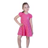 Toontoy Kız Çocuk Göğsü Nakışlı Elbise - 2 Yaş - Fuşya