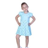 Toontoy Kız Çocuk Göğsü Nakışlı Elbise Mint Yeşili 2 YAŞ