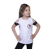 Toontoy Kız Çocuk Göğsü Nakışlı Tişört Beyaz 8 YAŞ