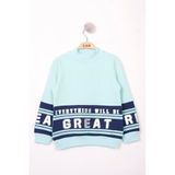 Toontoy Kız Çocuk Great Baskılı Sweatshirt Mint Yeşili 7 YAŞ