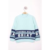TOONTOY Kız Çocuk Great Baskılı Sweatshirt Mint Yeşili, 8 Yaş, 16012-, Mint Yeşili, kız-çocuk
