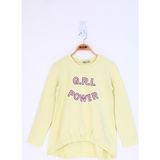 Toontoy Kız Çocuk Grl Power Baskılı T-Shirt - 8 Yaş - Sarı