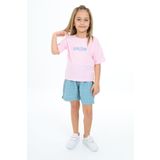 Toontoy Kız Çocuk Grow Baskılı Şortlu Takım Pembe 5 YAŞ