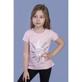 Toontoy Kız Çocuk Güneş Varaklı T-Shirt - 6 Yaş - Pembe