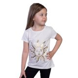 TOONTOY Kız Çocuk Güneş Varaklı Tişört, 5 Yaş, 10783-1, Ekru, Kız Çocuklar