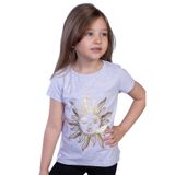 TOONTOY Kız Çocuk Güneş Varaklı Tişört Gri Melanj 8 Yaş, 8 Yaş, 10783-1, Gri Melanj, Kız Çocuklar