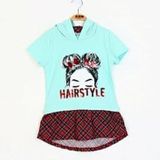 Toontoy Kız Çocuk Haırstyle Pul Palet Elbise Mint Yeşili 5 YAŞ