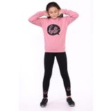 Toontoy Kız Çocuk Hello Yazı Baskılı Taytlı Takım Gül Kurusu 8 YAŞ