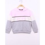 Toontoy Kız Çocuk Hope Baskılı Garnili Sweatshirt - 10 Yaş - Pembe