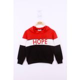 Toontoy Kız Çocuk Hope Baskılı Garnili Sweatshirt - 8 Yaş - Kırmızı