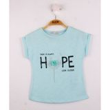 Toontoy Kız Çocuk Hope Baskılı T-shirt - 6 Yaş - Mint