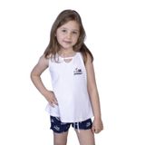 Toontoy Kız Çocuk I Love Summer Baskılı Şortlu Takım Beyaz 3 YAŞ