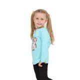 TOONTOY Kız Çocuk İkili Kedi Baskılı Sweatshirt, 1 Yaş, 24803, Turkuaz, kız-çocuk