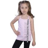 Toontoy Kız Çocuk Illusion Baskılı Şerit Aksesuarlı Atlet Pembe 8 YAŞ