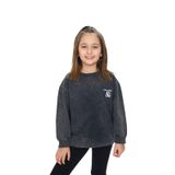Toontoy Kız Çocuk Inspirotion New Baskılı Sweatshirt Ekru Füme 5 YAŞ