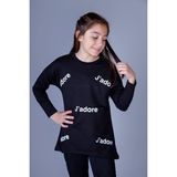 Toontoy Kız Çocuk Jadore Baskılı T-Shirt - 10 Yaş - Siyah