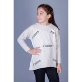 Toontoy Kız Çocuk Jadore Baskılı T-Shirt - 12 Yaş - Bej