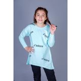 Toontoy Kız Çocuk Jadore Baskılı T-Shirt - 8 Yaş - Mint