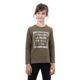 TOONTOY Kız Çocuk Jadore Varak Baskılı Sweatshirt, 12055-