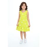 Toontoy Kız Çocuk Kalp Baskılı Elbise Açık Yeşil 6 YAŞ