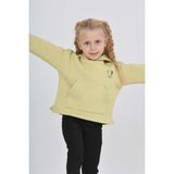 Toontoy Kız Çocuk Kalp Baskılı Sweatshırt - Açık Yeşil - 3 Yaş