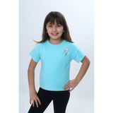 Toontoy Kız Çocuk Kalp Cepli Çiçek Baskılı Tişört - Mint Yeşili - 2 Yaş