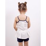 Toontoy Kız Çocuk Kalp Nakışlı Şortlu Takım Ekru 4 YAŞ
