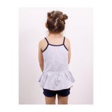 TOONTOY Kız Çocuk Kalp Nakışlı Şortlu Takım Gri Melanj, 3 Yaş, 10826-1, Gri Melanj, kız-çocuk