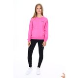 Toontoy Kız Çocuk Kanguru Cepli Göğsü Baskılı Taytlı Takım Orkide 8-9 YAŞ