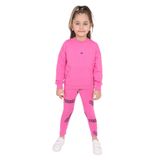 Toontoy Kız Çocuk Kanguru Cepli Nakışlı Taytlı Takım Fuşya 5 YAŞ