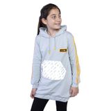 Toontoy Kız Çocuk Kanguru Cepli Reflektör Detaylı Sweatshirt - 10 Yaş - Gri