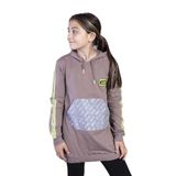 Toontoy Kız Çocuk Kanguru Cepli Reflektör Detaylı Sweatshirt - 10 Yaş - Kahverengi
