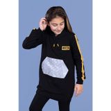 Toontoy Kız Çocuk Kanguru Cepli Reflektör Detaylı Sweatshirt