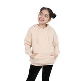 Toontoy Kız Çocuk Kanguru Cepli Sweatshirt Bej 8 YAŞ