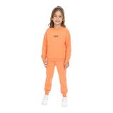 Toontoy Kız Çocuk Kanguru Cepli Tnty Nakışlı Eşofman Takım Somon 6 YAŞ