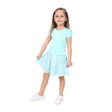 Toontoy Kız Çocuk Kapl Nakışlı Elbise Mint Yeşili 5 YAŞ