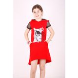 Toontoy Kız Çocuk Kapşonlu Cepli Elbise