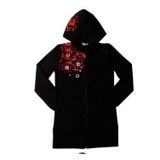 Toontoy Kız Çocuk Kapşonlu Hırka You Luck Better Varak Baskılı Siyah 8 YAŞ