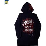 Toontoy Kız Çocuk Kapşonlu Hırka You Luck Better Varak Baskılı